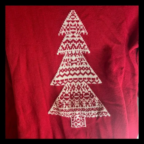 Talbots Holiday Winter Christmas SimpleCozy Wool Blend Cowl Neck Sweater Sz Med
