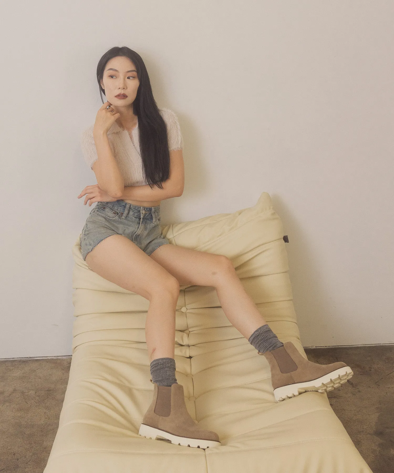 The Gianna | Khaki Chunky Sole Chelsea Boot