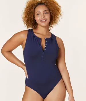 The Malibu One Piece - Flat - Navy - Classic