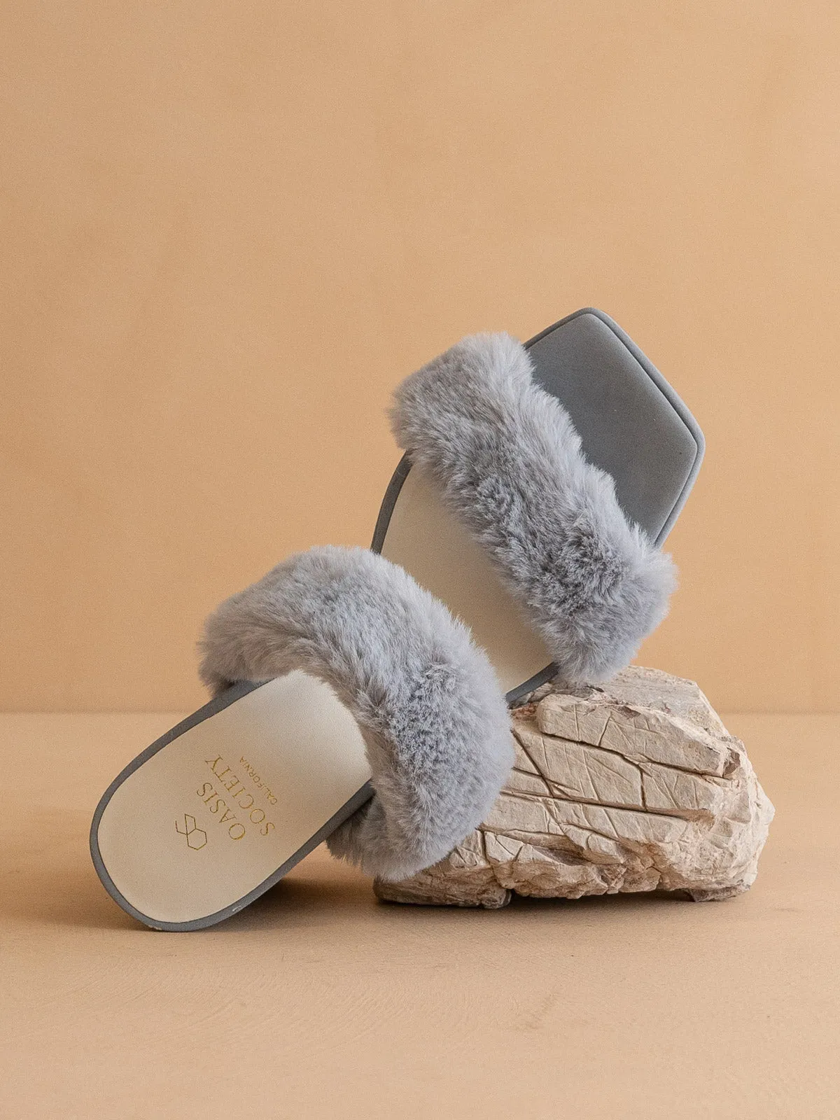 The Simone | Blue Fuzzy banded platform party heel