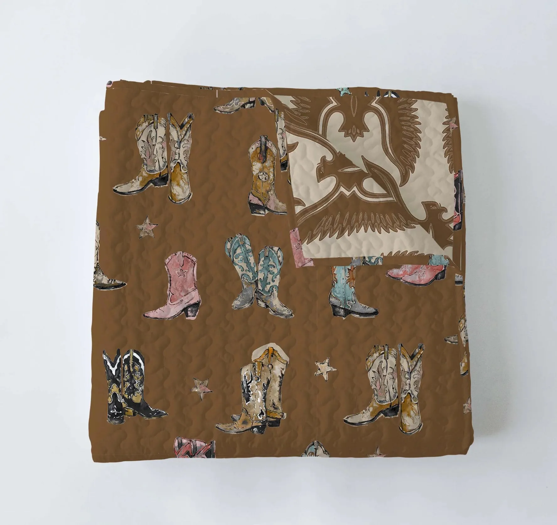 Thunderbird Boots Baby Blanket - Brown