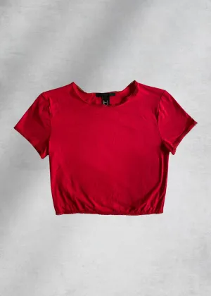 Tiffany Jersey Crop Top - Red