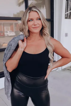True To You Ribbed Bodysuit - Black- FINAL SALE