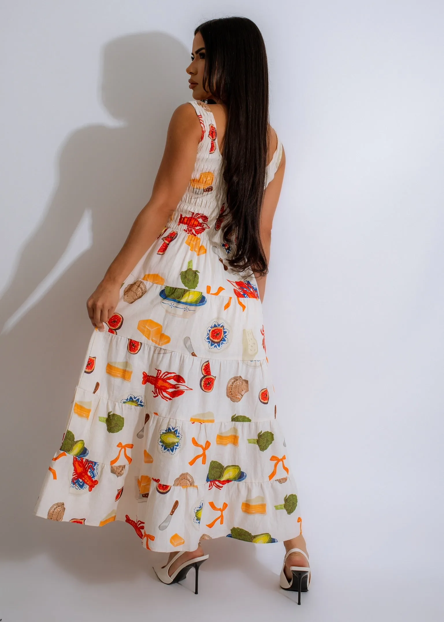 Under Summer Skies Maxi Dress Nude