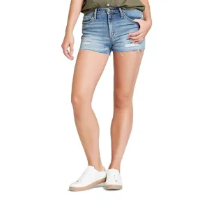 Universal Thread Women's High Rise Destructed Shortie Denim Jean Shorts