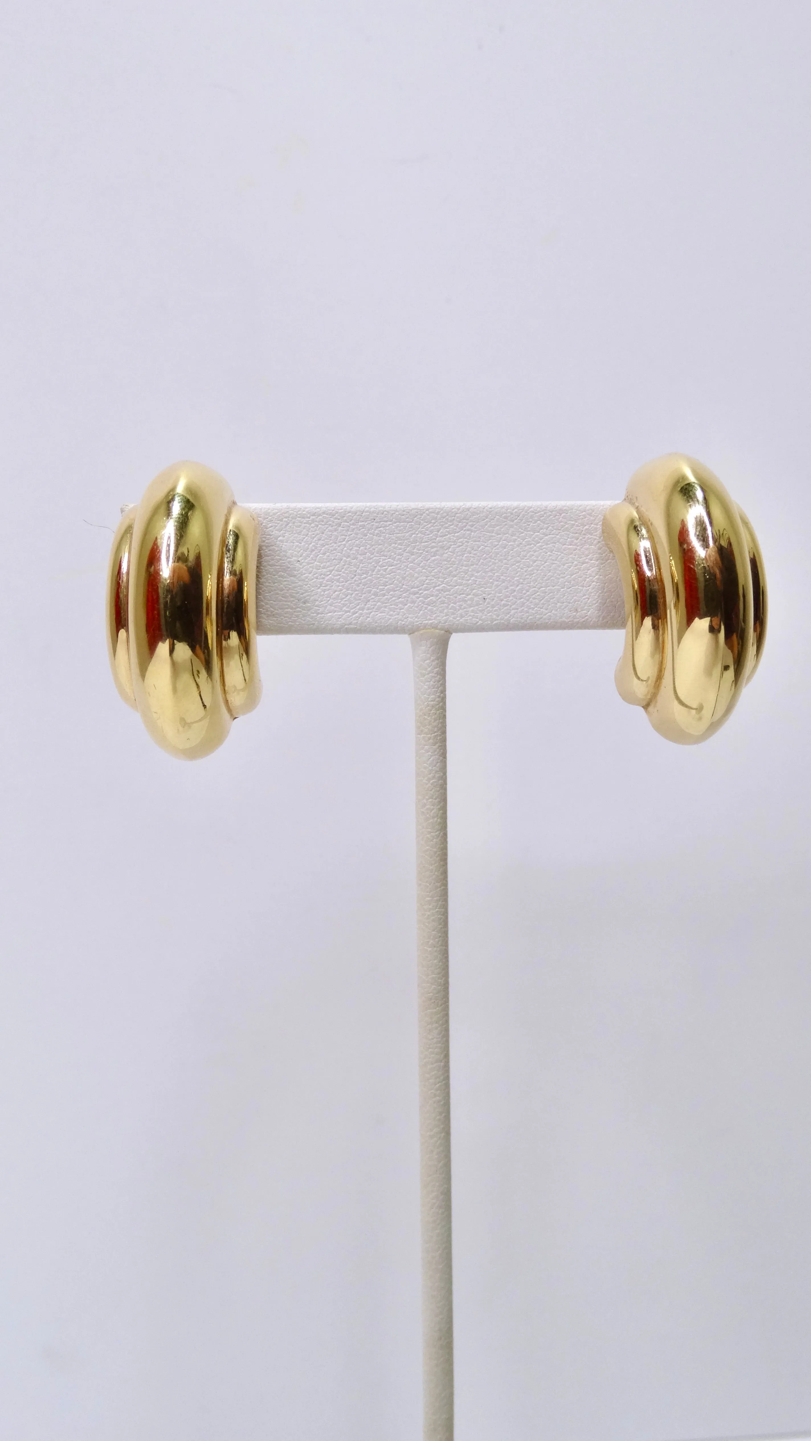 Van Cleef & Arpels 14k Gold Chunky Hoop Earrings