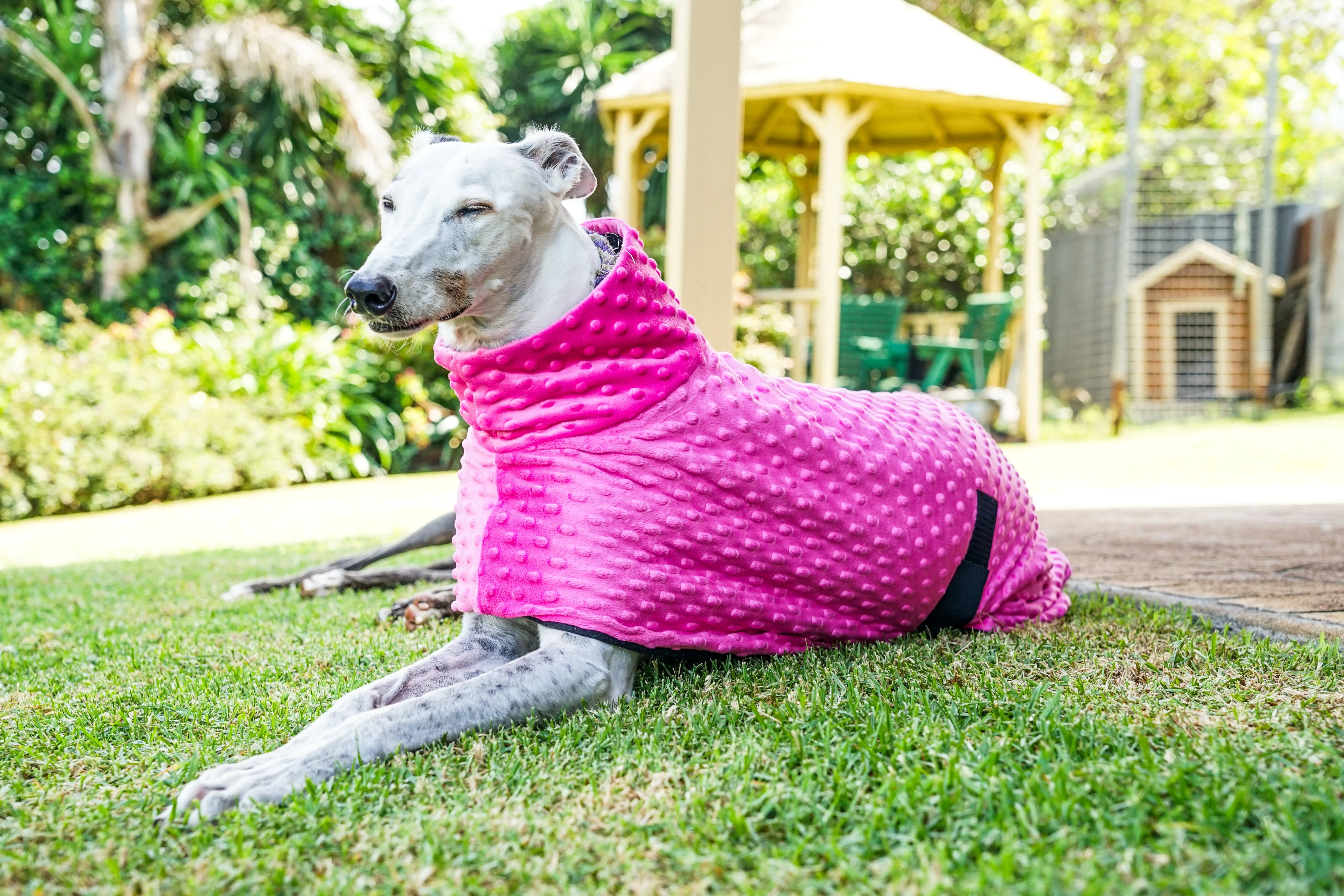 Velvet hot pink minky fleece sports