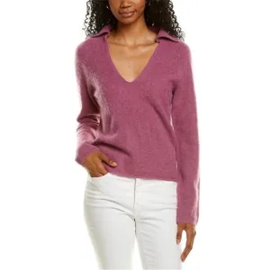 VINCE NWT $345 Brushed Alpaca Wool Polo Pullover Sweater Size S Soft