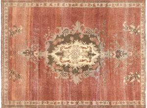 Vintage Turkish Oushak Rug - 6'9" x 9'2"