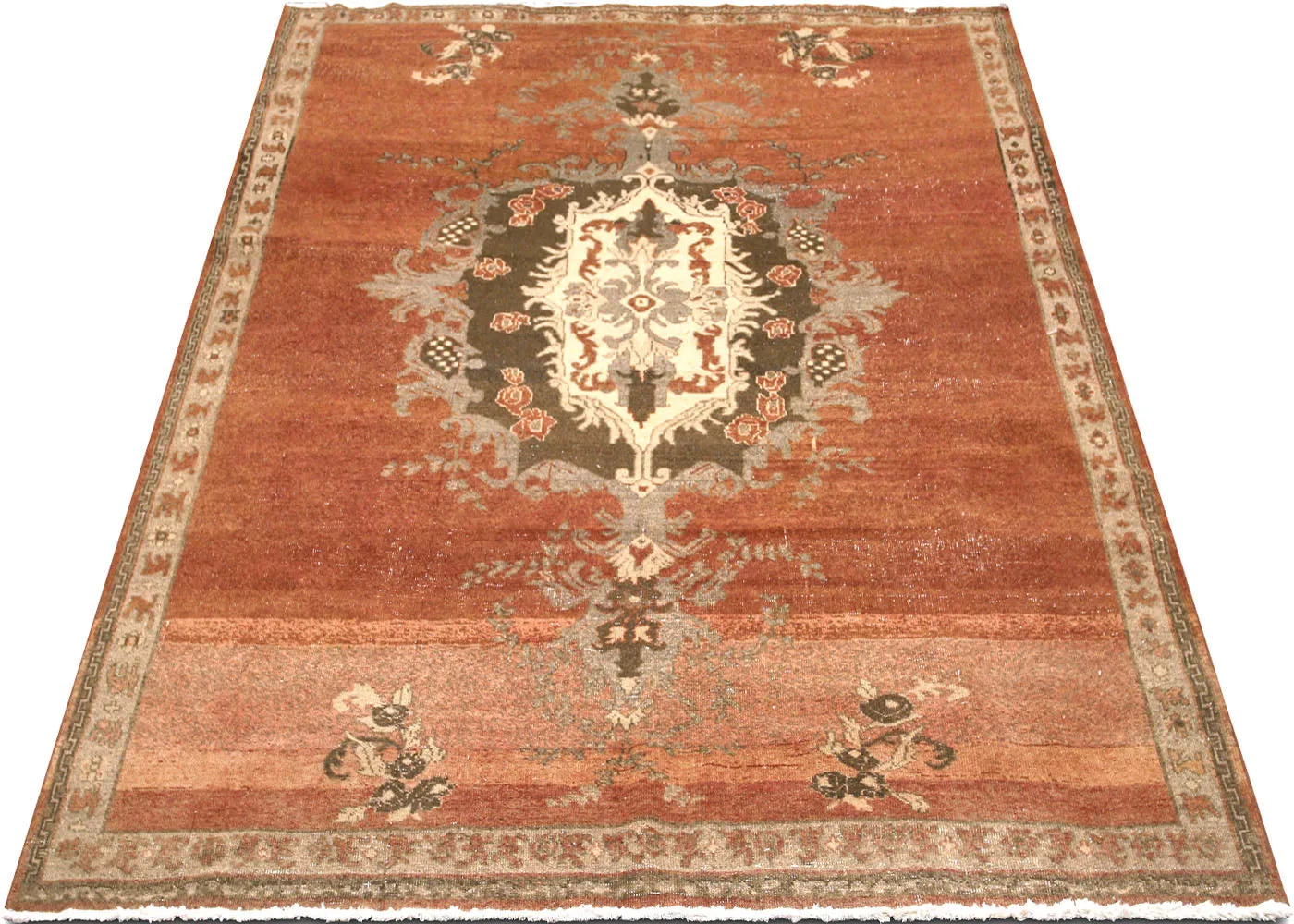 Vintage Turkish Oushak Rug - 6'9" x 9'2"