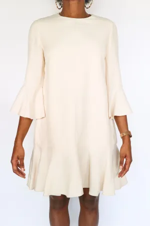 Vintage Valentino - Cream Ruffle Dress - 10