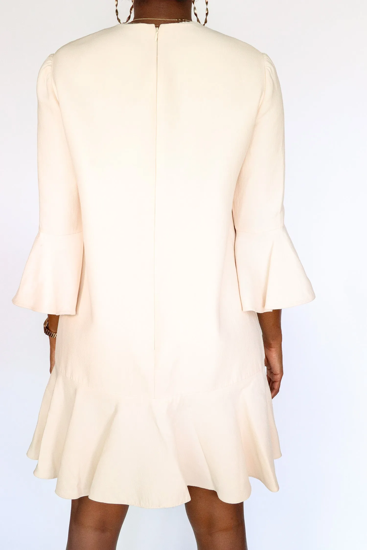 Vintage Valentino - Cream Ruffle Dress - 10