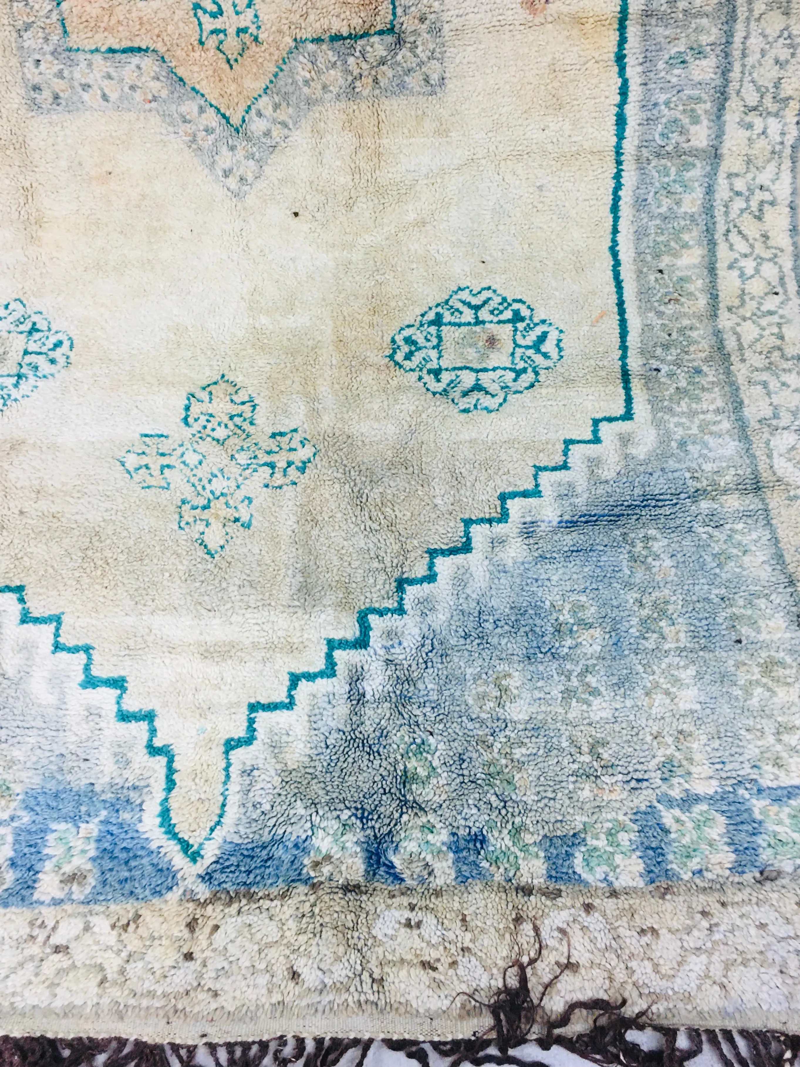 Vintage Yellow   Celadon Boujaad 5’3”x11’