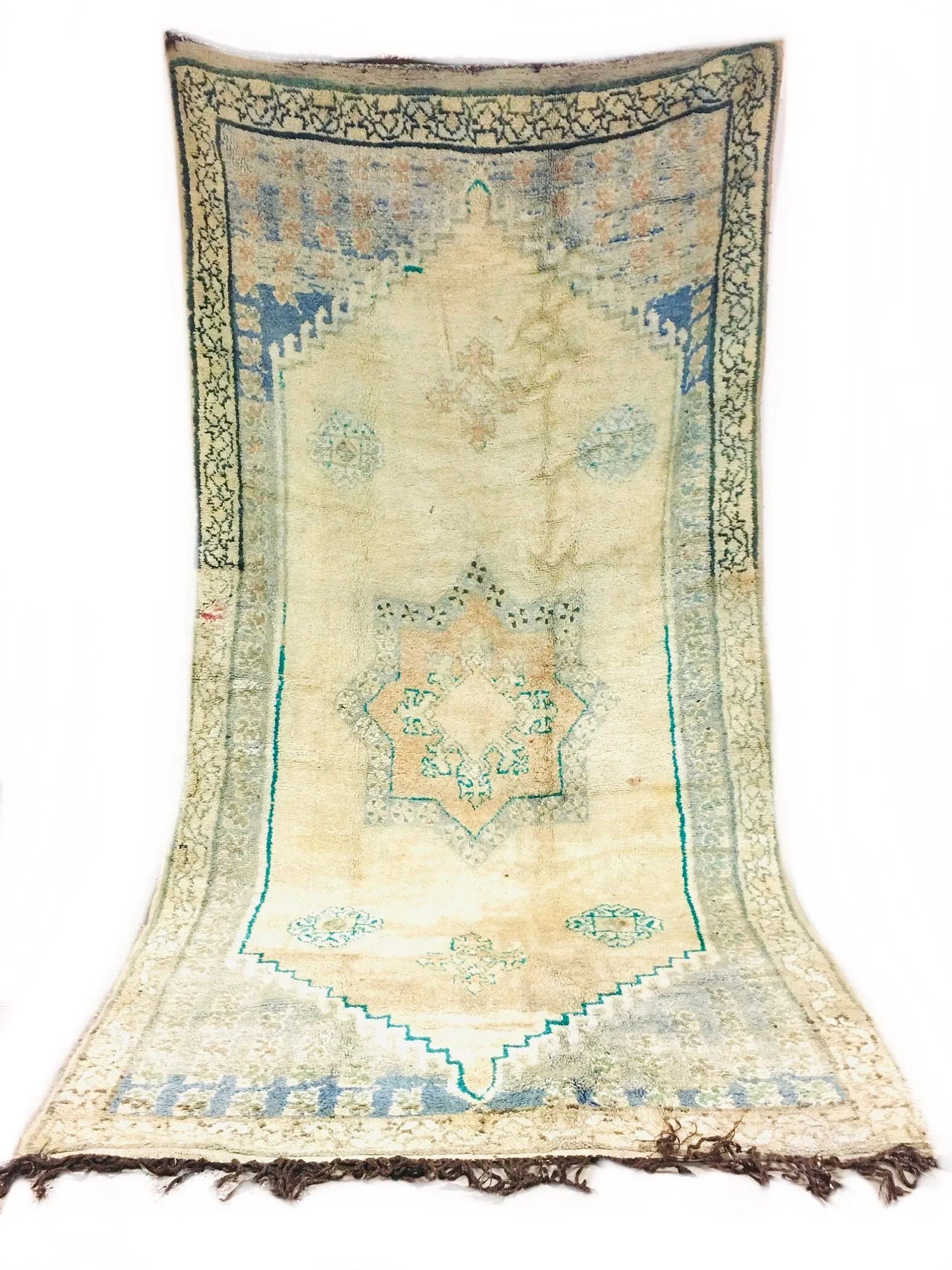 Vintage Yellow   Celadon Boujaad 5’3”x11’