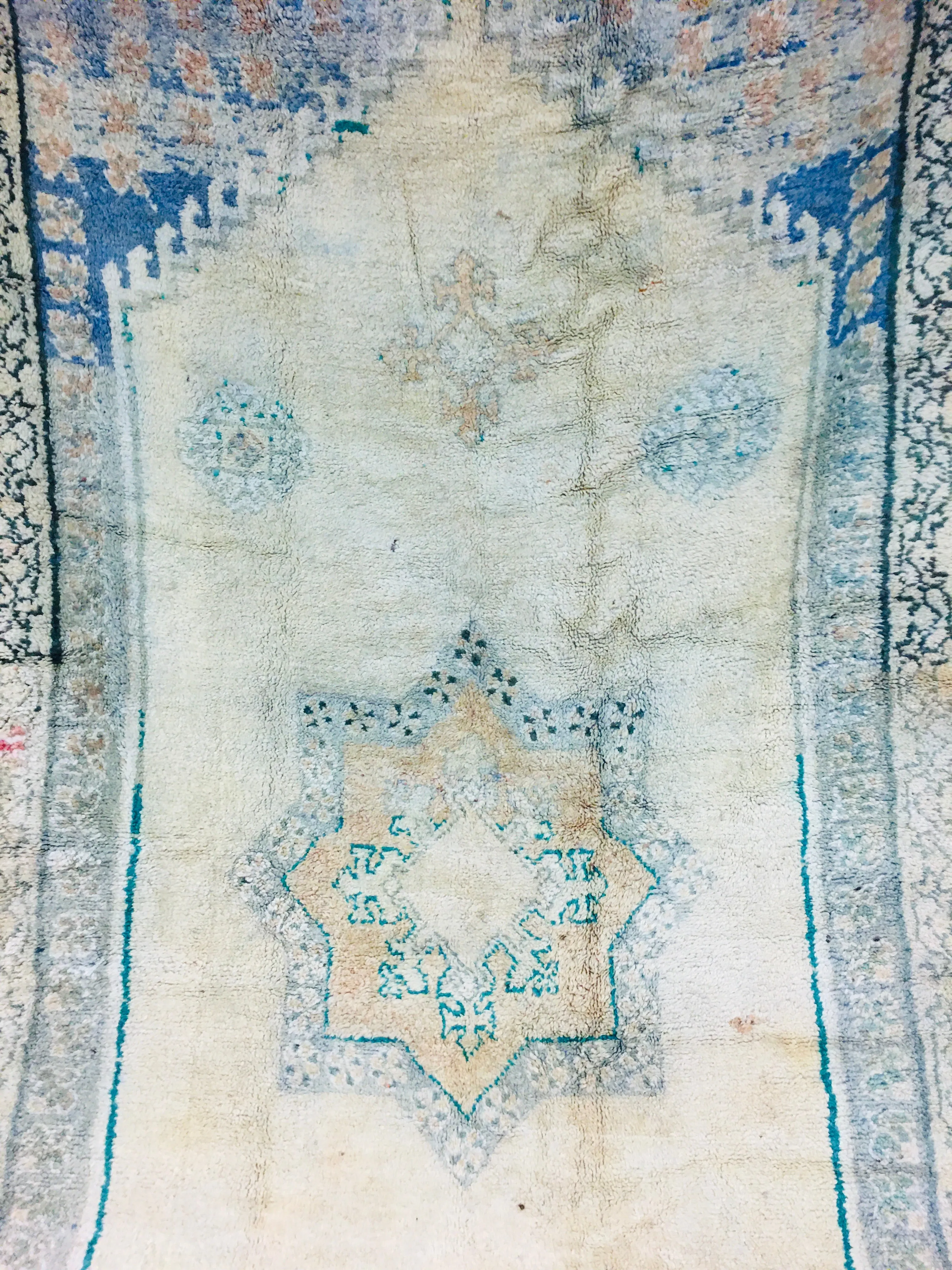 Vintage Yellow   Celadon Boujaad 5’3”x11’