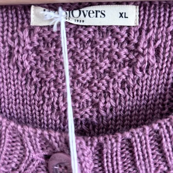 Woolovers NWT Cable Button Through Cardigan XL Pure Wool